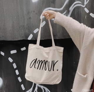 [Video thật] Túi vải vintage Amour | Ginkgo Totebag