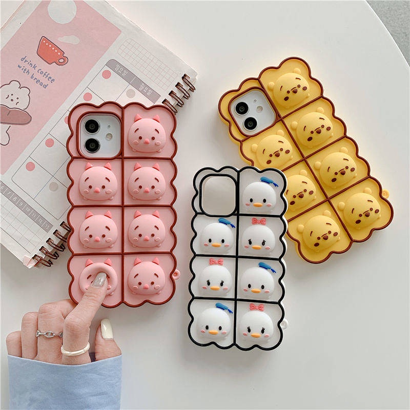 Ốp điện thoại mềm họa tiết hoạt hình dễ thương cho Iphone 11 12Promax Xr/Xsmax 8plus 7