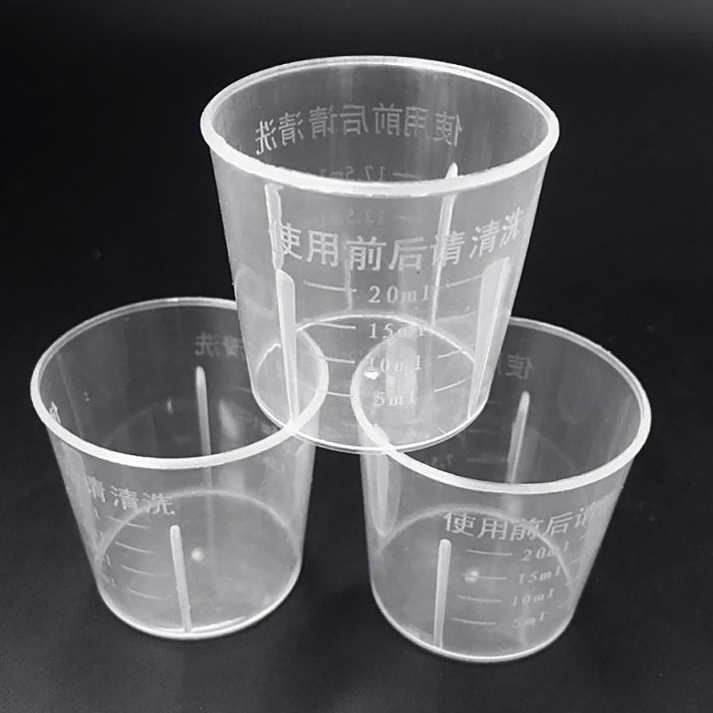 Bộ 10 Cốc Nhựa Đo Lường Trong Suốt Dung Tích 20ml