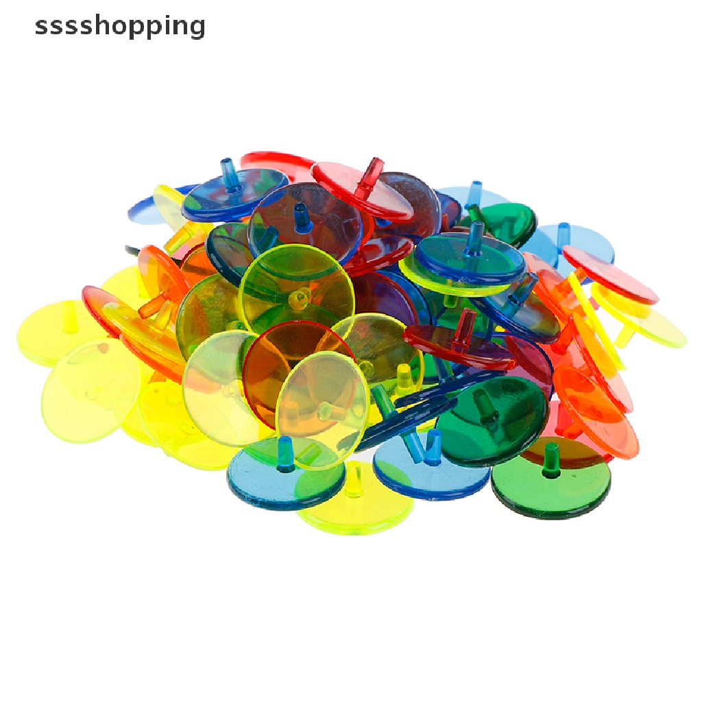 Set 100 Phụ Kiện Đánh Dấu Vị Trí Bóng Golf Bằng Nhựa Tròn Nhiều Màu