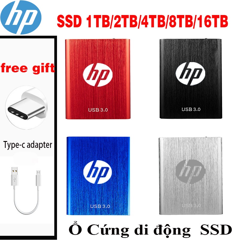 Ổ Cứng di động HP SSD 2TB 4TB ổ cứng ngoài Usb 3.0 loại c Đĩa cứng di động