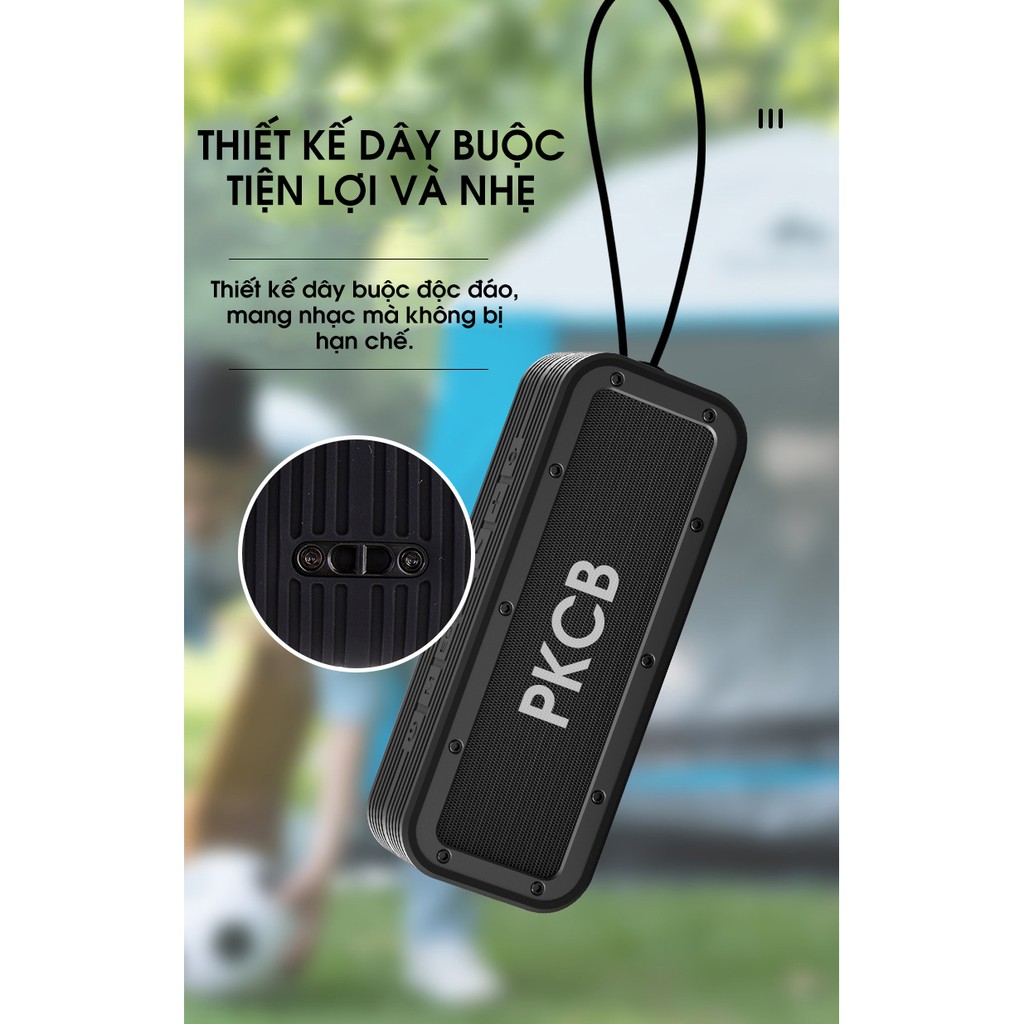 [Mã ELHACE giảm 4% đơn 300K] Loa bluetooth PKCB93 5.0 50W công suất lớn chống nước IPX7, pin 6600mah - Hàng chính hãng