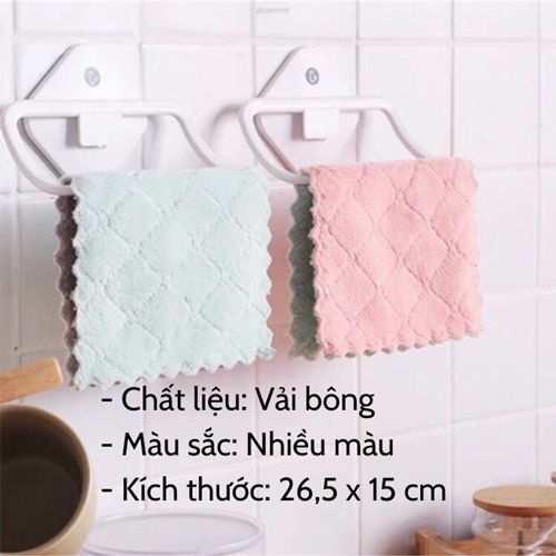 [Combo 10 chiếc] Khăn lau bếp  Khăn lau đa năng 2 mặt lau tay vải bông mềm mại thấm hút tốt dễ giặt dùng nhiều lần