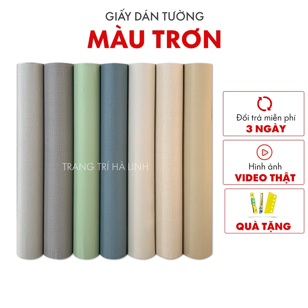 Giấy dán tường màu trơn đơn giản hiện đại nhiều mẫu