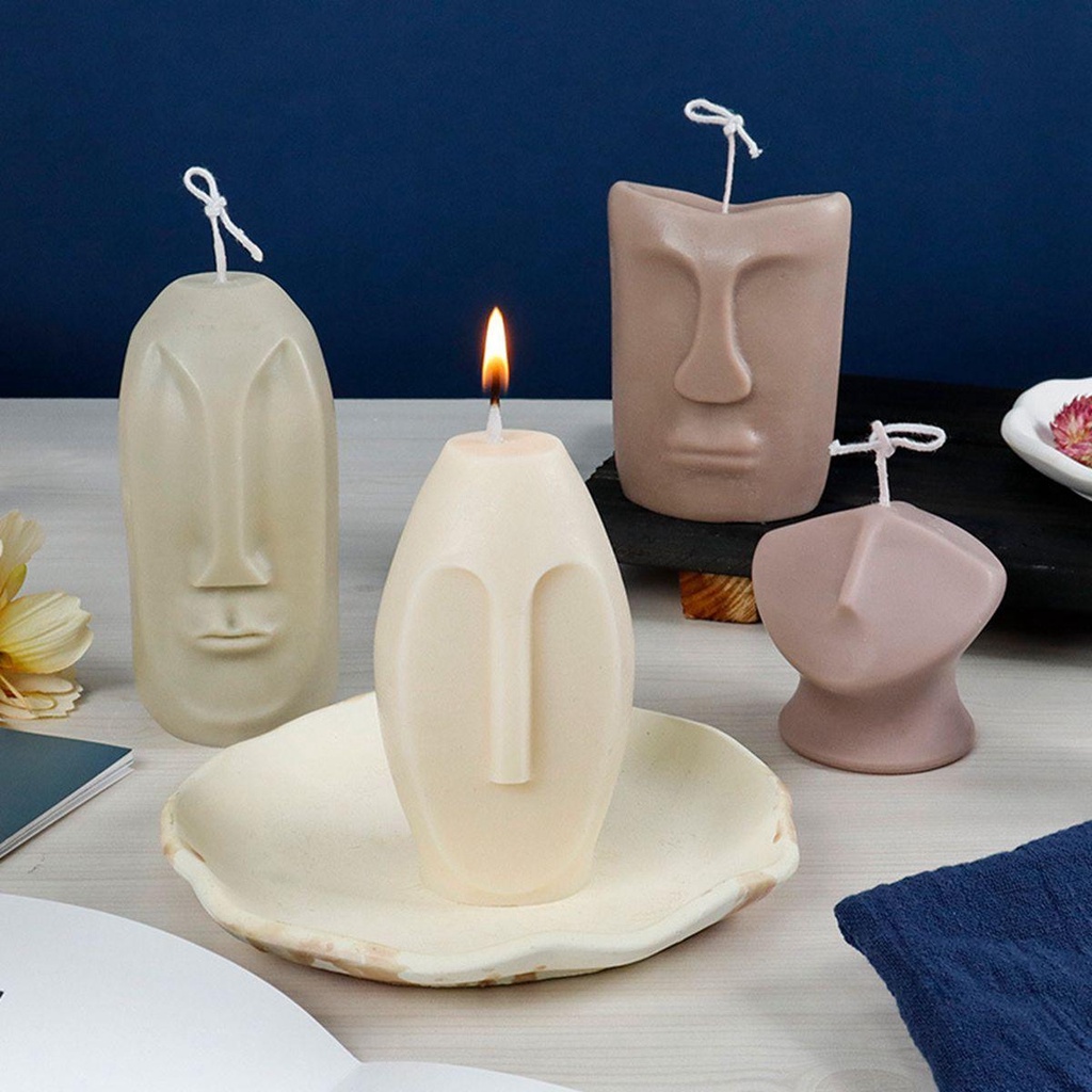 Khuôn Silicone Làm Nến Thủ Công Hình Chân Dung Độc Đáo