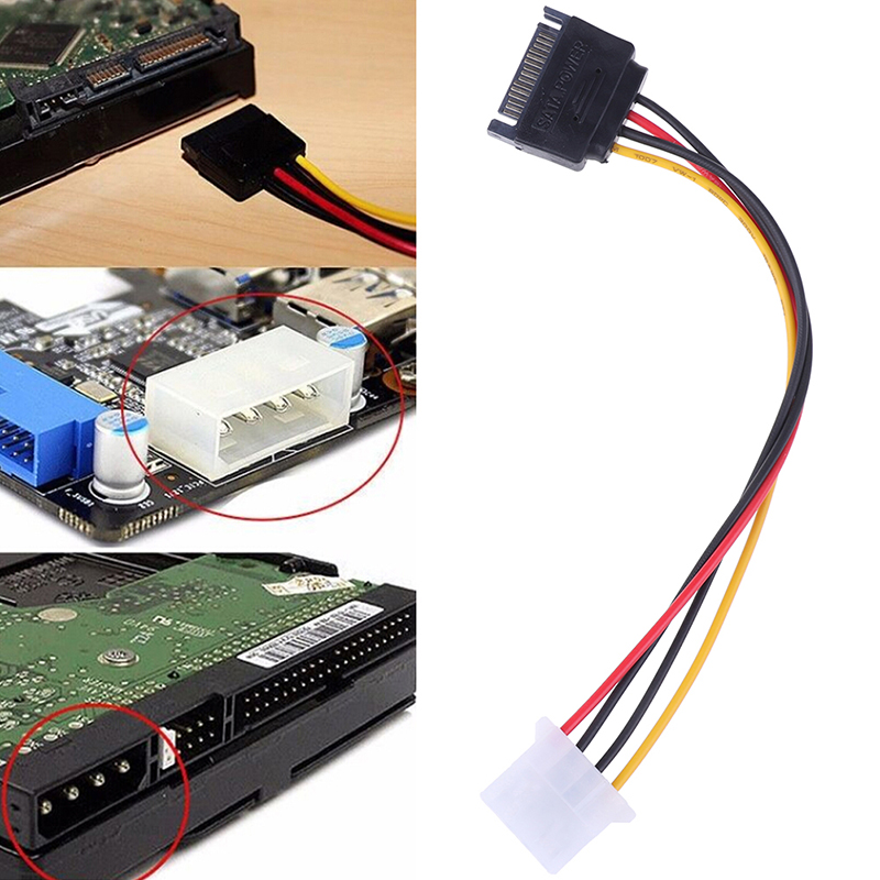 Dây Cáp Nguồn SATA 15 Pin Sang Molex IDE 4 Pin Chuyên Dụng