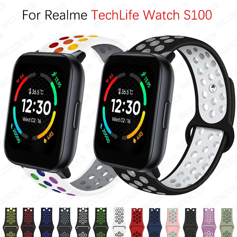 Dây Đeo Silicone Thể Thao Cho Đồng Hồ Thông Minh realme TechLife S100 / SZ100