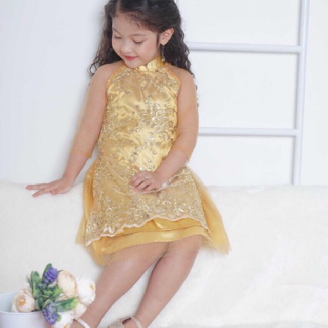 Sét áo dài hoa văn 2lớp