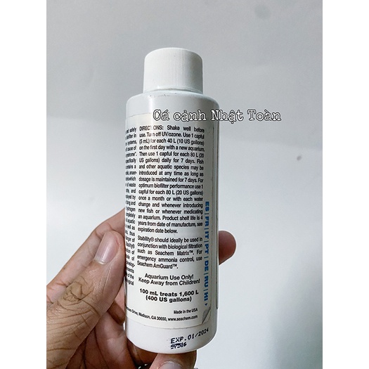 VI SINH SỐNG SEACHEM STABILITY MỸ 100ML CHO HỒ CÁ
