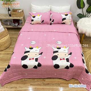 [Sale khủng] SÉT CHĂN HÈ poly cotton siêu mềm mịn 5 món Kích thước M2/M6/M8/2M2  (Chát với shop nhé)