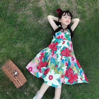 Váy hoa loa kèn cho bé gái (13-27kg)