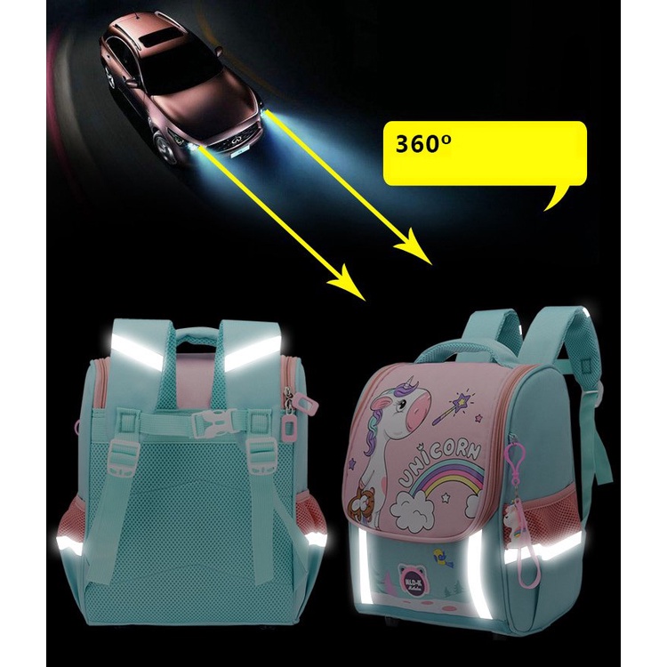 Cặp đi học cho bé, balo chống gù cho bé tiểu học MID-K ,balo siêu nhẹ tặng kèm thước hưu