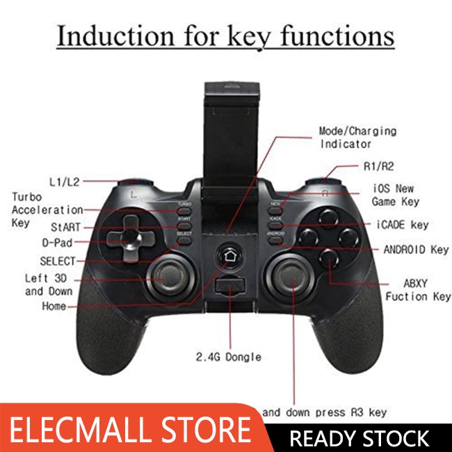 Gamepad Ipega 9076 3 in1 Bluetooth Joystick 2.4G Wireless Game Handle for Android IOS