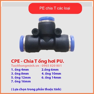 Chia t nối nhanh ống 6,8,10,12mm
