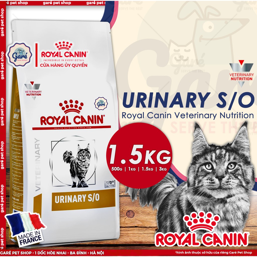 [Mã 99FMCGSALE giảm 8% đơn 500K] 1.5kg - Hạt Urinary S/O Royal Canin Thức ăn mèo sỏi thận viêm bàng quang tiểu dắt