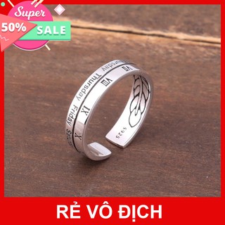 Nhẫn Bạc Thủ Công Unisex Khắc Số La Mã Shop Bé Ciu