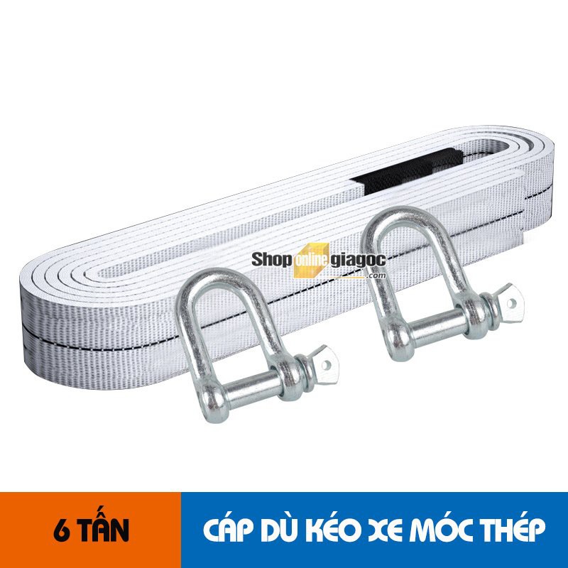 Dây Cáp Dù Chuyên Dụng Cứu Hộ Ô Tô Móc Chữ U 5 Mét