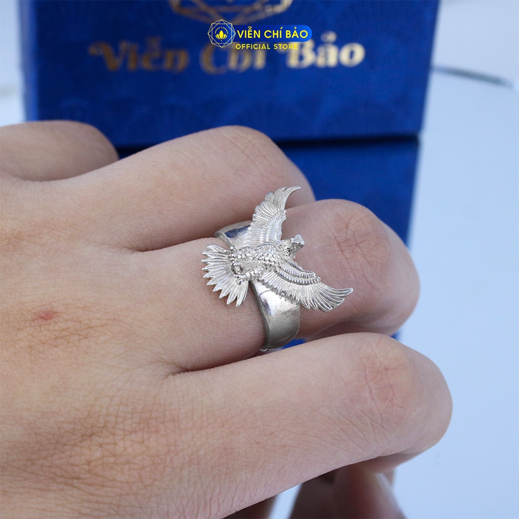 Nhẫn bạc nam mặt đại bàng chất liệu bạc 925 thời trang phụ kiện trang sức Viễn Chí Bảo N300628