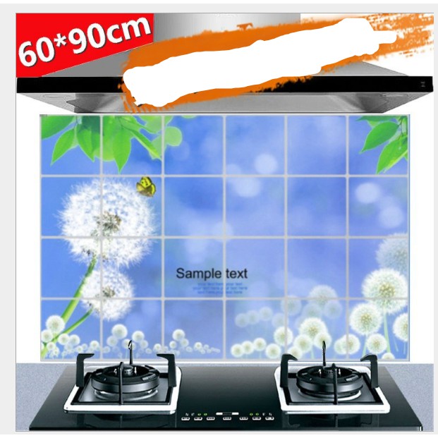 Decal Dán Bếp Tráng Nhôm Chịu Nhiệt - Bồ Công Anh Nhí