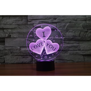 [16 màu] Đèn ngủ LED 3D trang trí