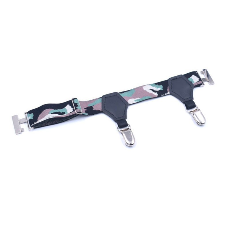 Set 2 Dây Đai Giữ Vớ Họa Tiết Rằn Ri Chất Liệu Nylon Co Giãn Chống Trượt Có Thể Điều Chỉnh Cho Nam Nữ