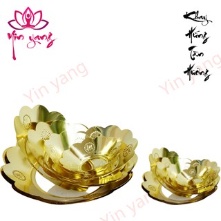 Khay Hứng Tàn Hương- Bát Nhang Mạ Vàng- Đồ Thờ Cúng- Yinyang Shop