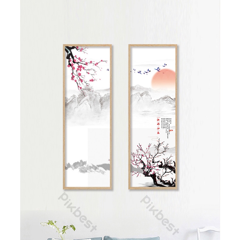In hình ép gỗ Laminate TRANH SƯU TẦM - Mẫu 2 (2 Dọc 2x20x60, 2x30x90). In ảnh theo yêu cầu