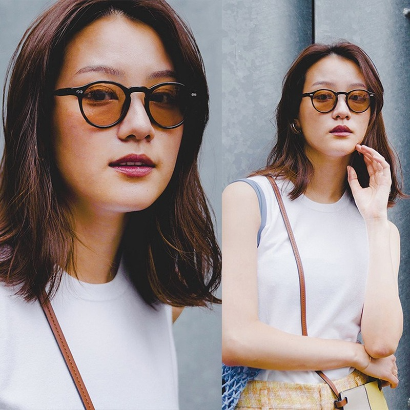 Kính Mát Gọng Tròn Phong Cách Hàn Quốc Cho Nữ