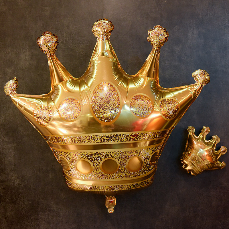 1 Bong Bóng Hình Vương Miện Lớn 16 / 28 / 40 Inch Trang Trí Tiệc Sinh Nhật