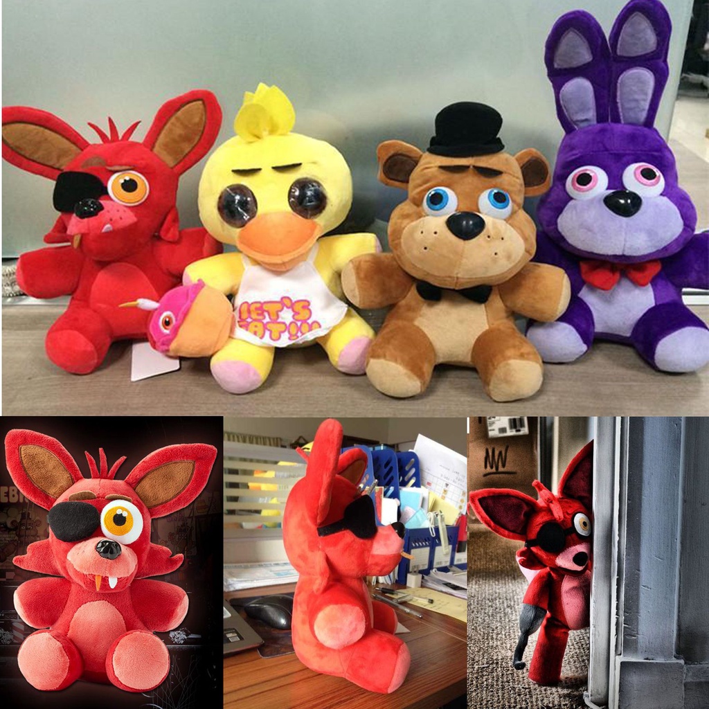 Đồ chơi nhồi bông Freddy Bear Foxy Bonnie trong game kinh dị Five Nights at Freddy's