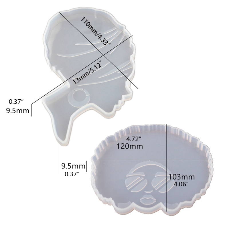 Khuôn Silicone Làm Đế Lót Ly Hình Đầu Người