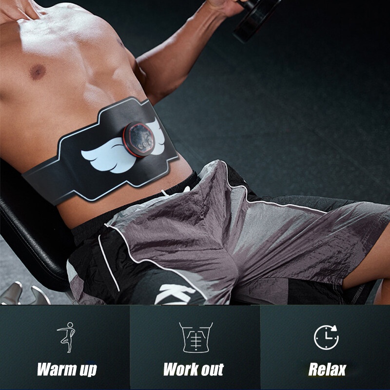 Đai Massage Xung Điện EMS Hỗ Trợ Tập Gym, Giảm Mỡ Bụng, Săn Chắc Cơ Bụng, 6 Chế Độ Cường Độ 15 Cấp