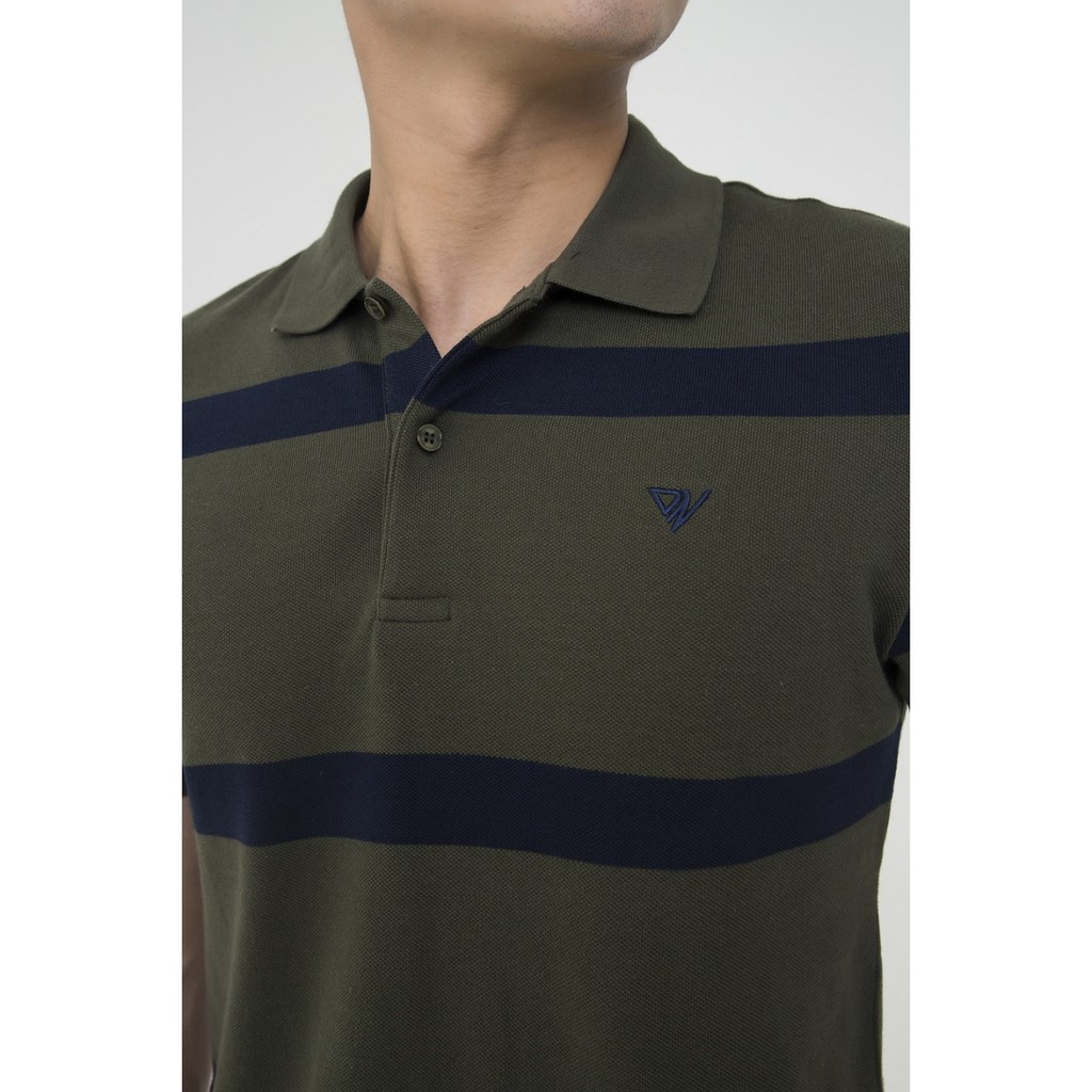 Áo thun polo nam DARNELL tay ngắn sọc ngang tinh tế chất cotton cao cấp mềm mại slimfit, nhẹ thoáng mát DN14