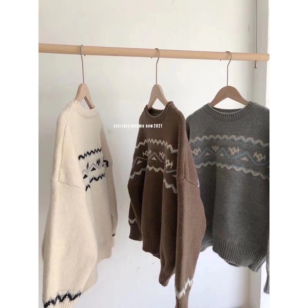 ÁO LEN CỔ TRÒN VINTAGE | BigBuy360 - bigbuy360.vn