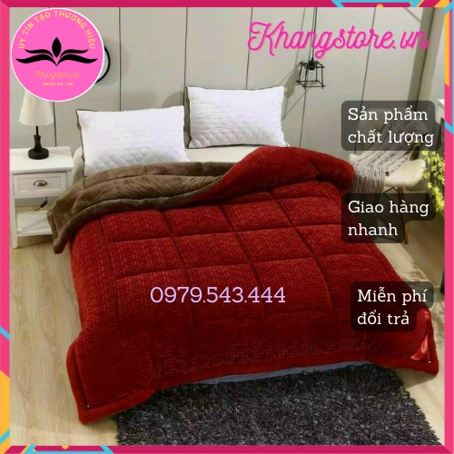 Chăn lông cừu chữ vạn, dùng đại hàn siêu ấm, hàng cao cấp cho mùa đông ấm áp