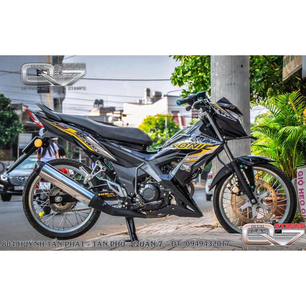 Tem rời sonic 150 vàng đen - decalq7