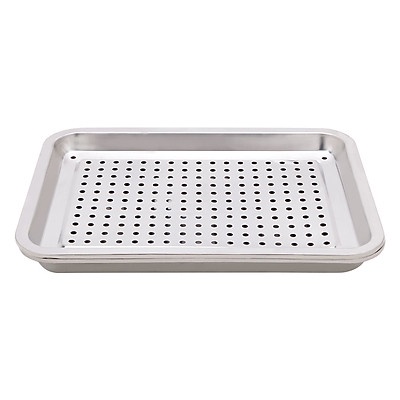 Khay trà inox úp ly,úp tách có lỗ thoát nước-Khay trà chữ nhật đa năng-Mâm úp ly inox