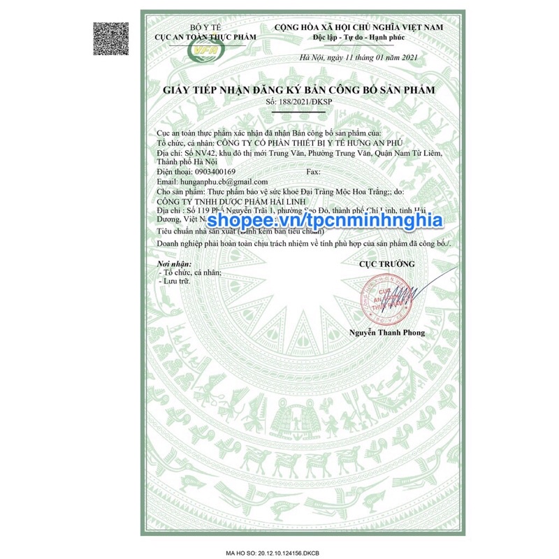 Viên uống ĐẠI TRÀNG HOA MỘC TRẮNG - Dành cho người bị viêm đại tràng, đại tràng co thắt - Hộp 30 viên