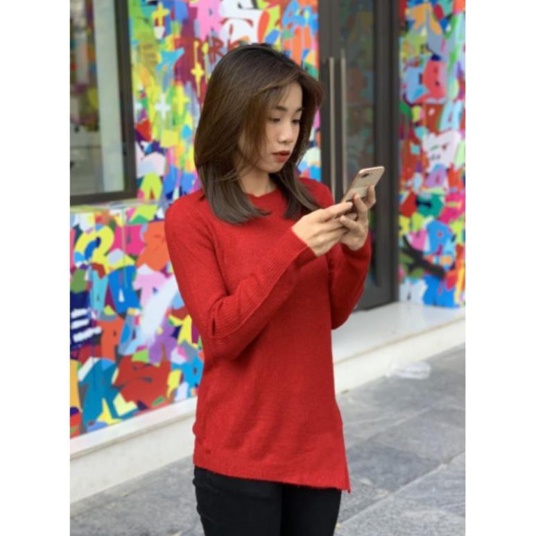 Áo len vạt chéo tay dài màu - chuẩn như hình 100%