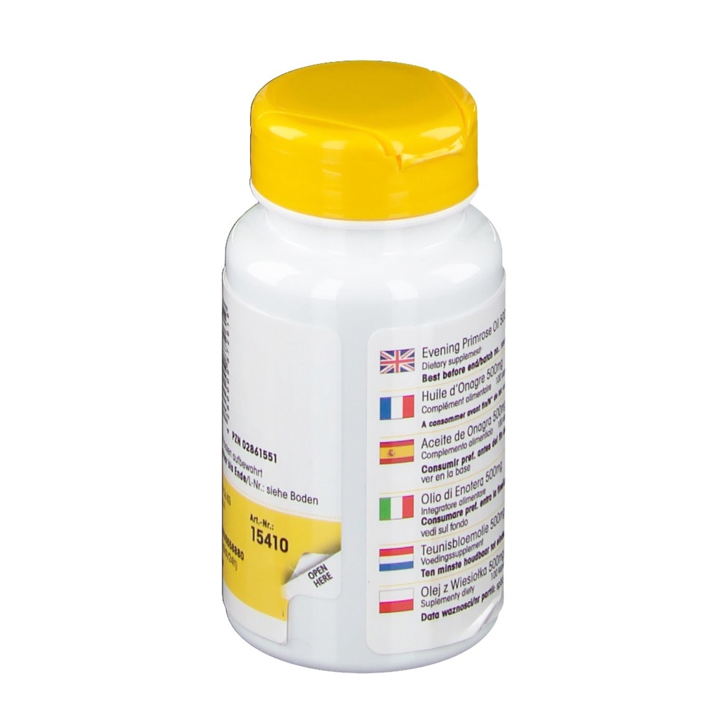 Tinh dầu hoa anh thảo Đức Warnke Nachtkerzenol 500mg - 100 viên, làm đẹp da tóc, cân bằng nội tiết tố