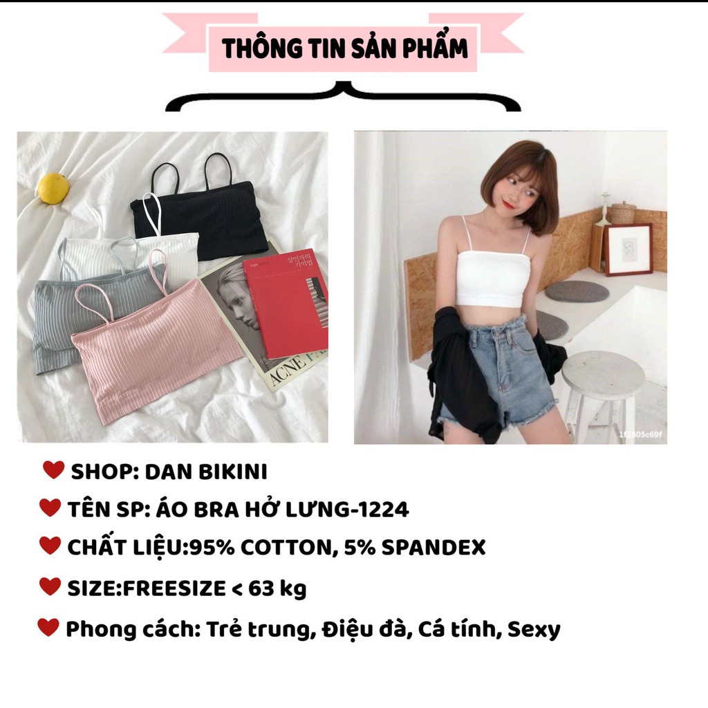 Áo Bra Nữ 2 dây hở lưng không gọng gợi cảm mẫu 1224