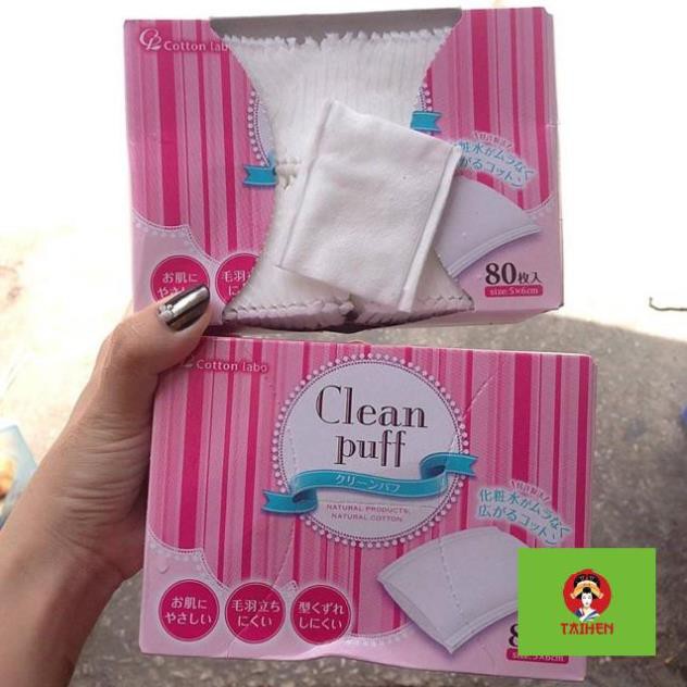 ( SỈ - LẺ ) BÔNG TẨY TRANG CLEAN PUFF NHẬT BẢN