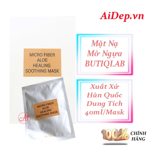 Mặt nạ Butiqlab Micro Fiber Aloe Healing Soothing Mask Nuôi Dưỡng Phục hồi Làn Da