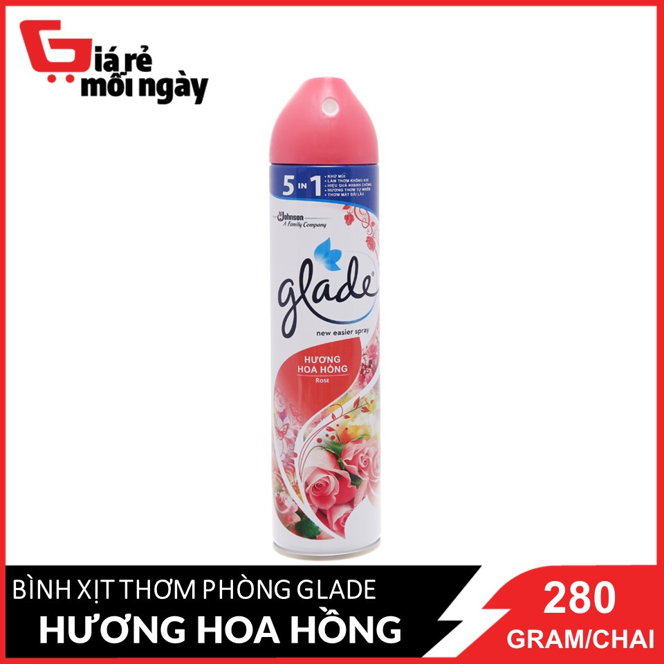 Bình Xịt Thơm Phòng Glade Nature Hương Hoa Hồng 280g