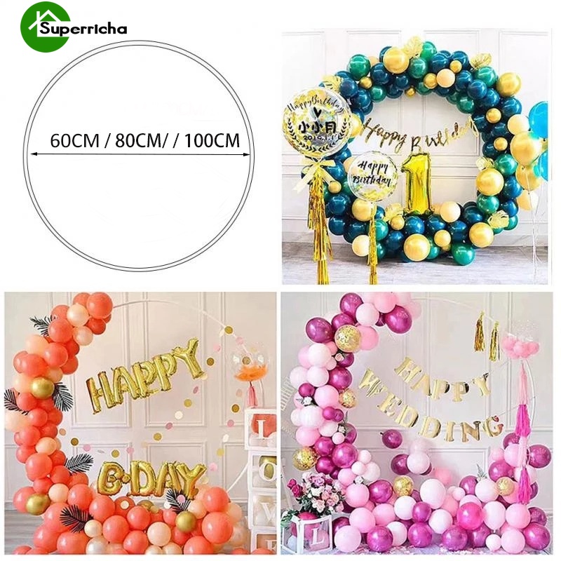 Bộ khung bóng bay hình tròn cỡ lớn tái sử dụng tiện lợi cho tiệc cưới/ sinh nhật/ lễ tốt nghiệp