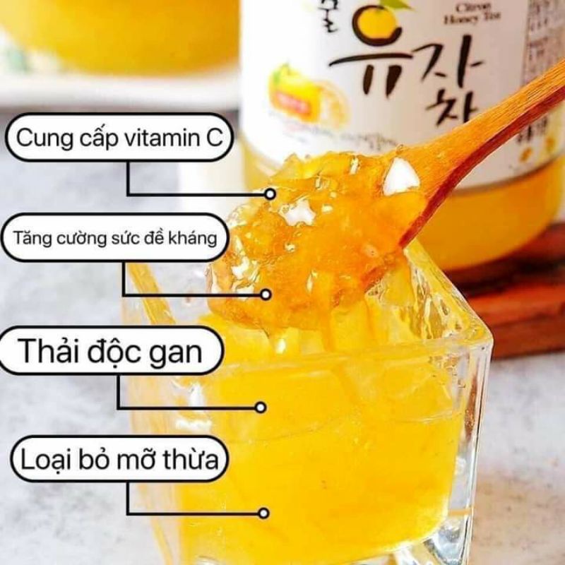 Mật ong chanh đào Hàn Quốc