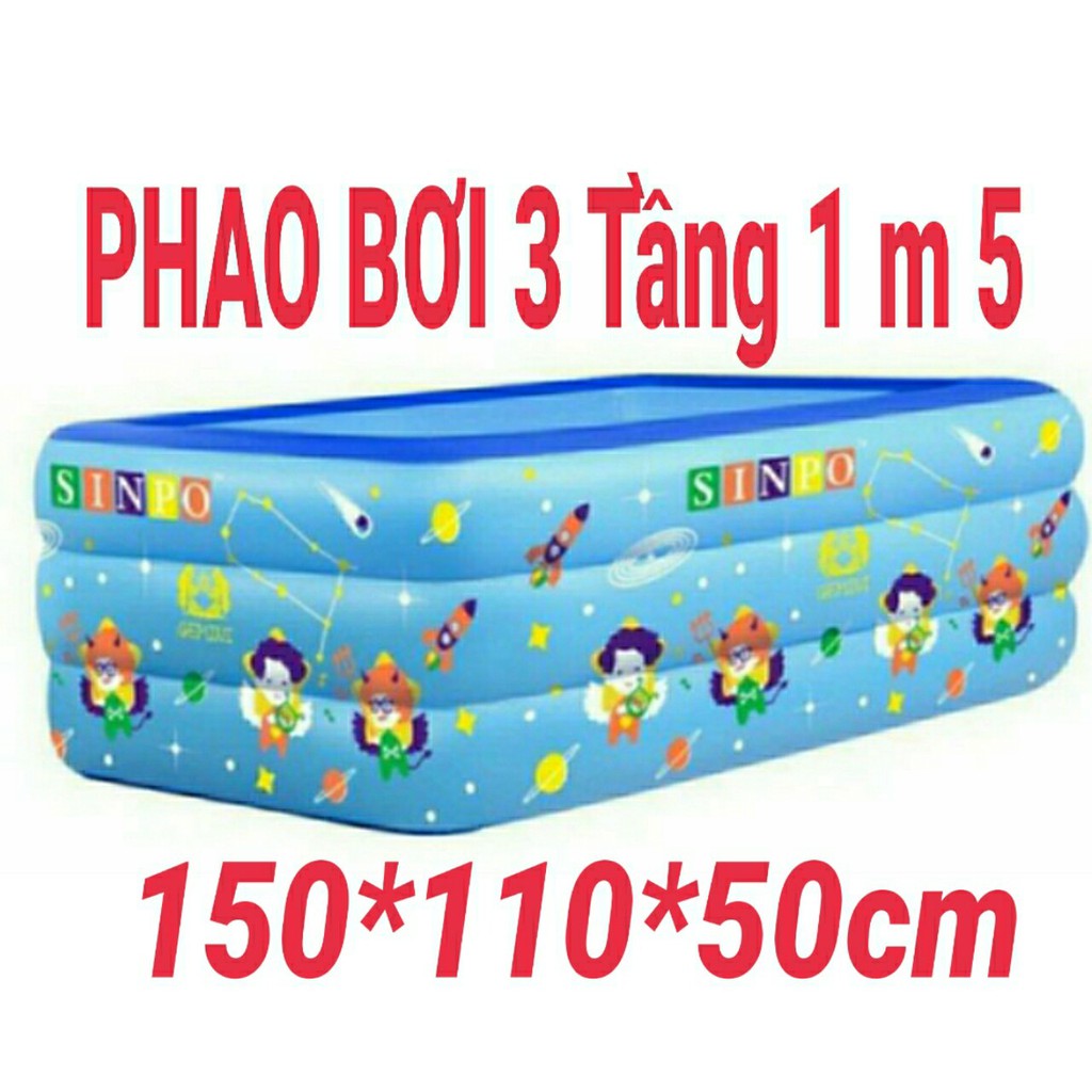 Bể bơi phao 3 tầng 1m5