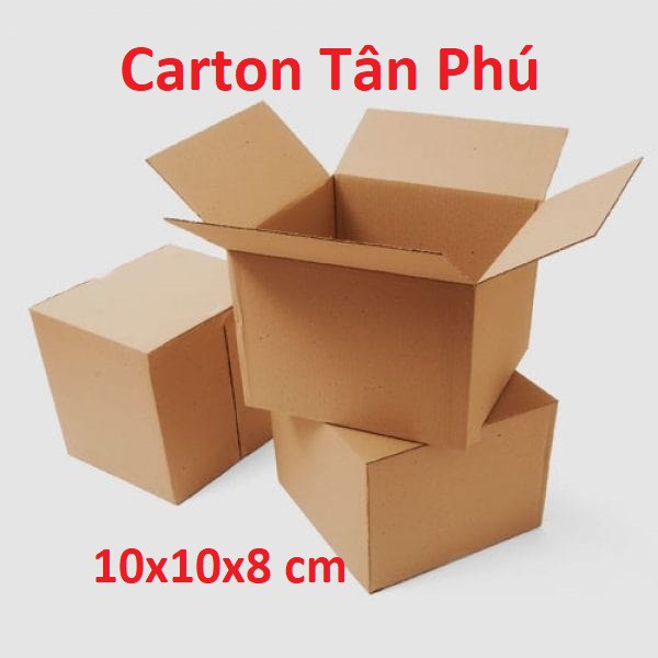 10x10x8 Combo 50 hộp carton đựng hàng 3 lớp ♥️ FREESHIP ♥️ XẢ KHO