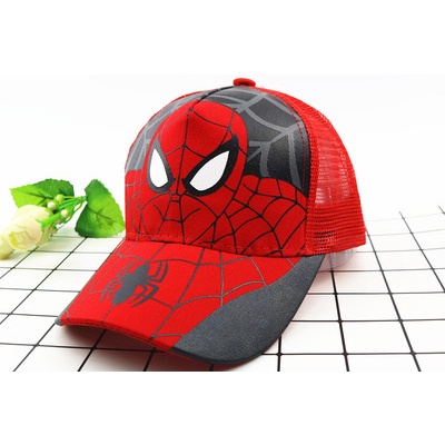 DISNEY Mũ hip hop Hình Người Nhện Marvel Có Thể Điều Chỉnh Kích Cỡ Cho Bé Từ 2-8 Tuổi