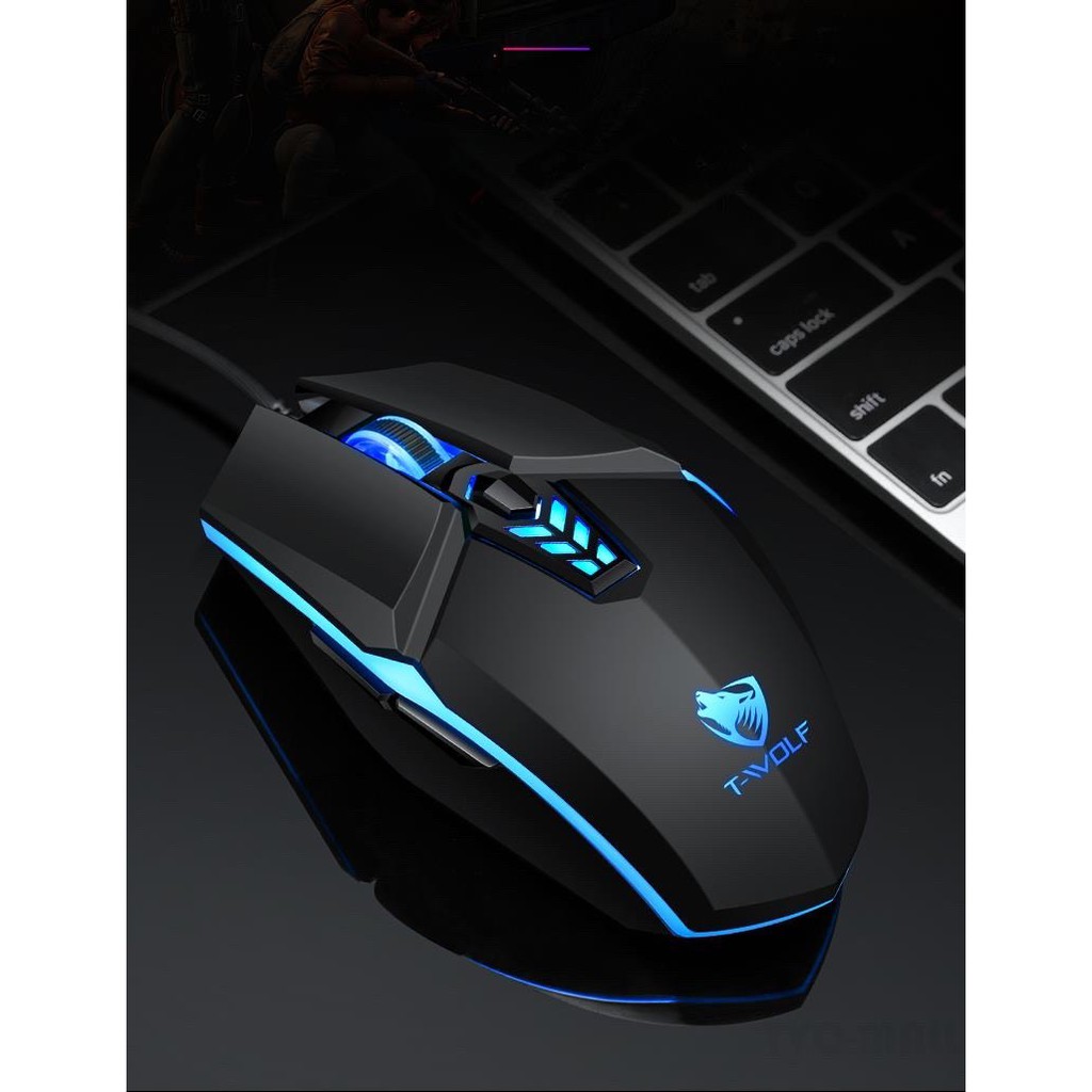 Chuột Gaming T-Wolf G510 Có Dây DPI 800-3200 Cho Laptop/ PC